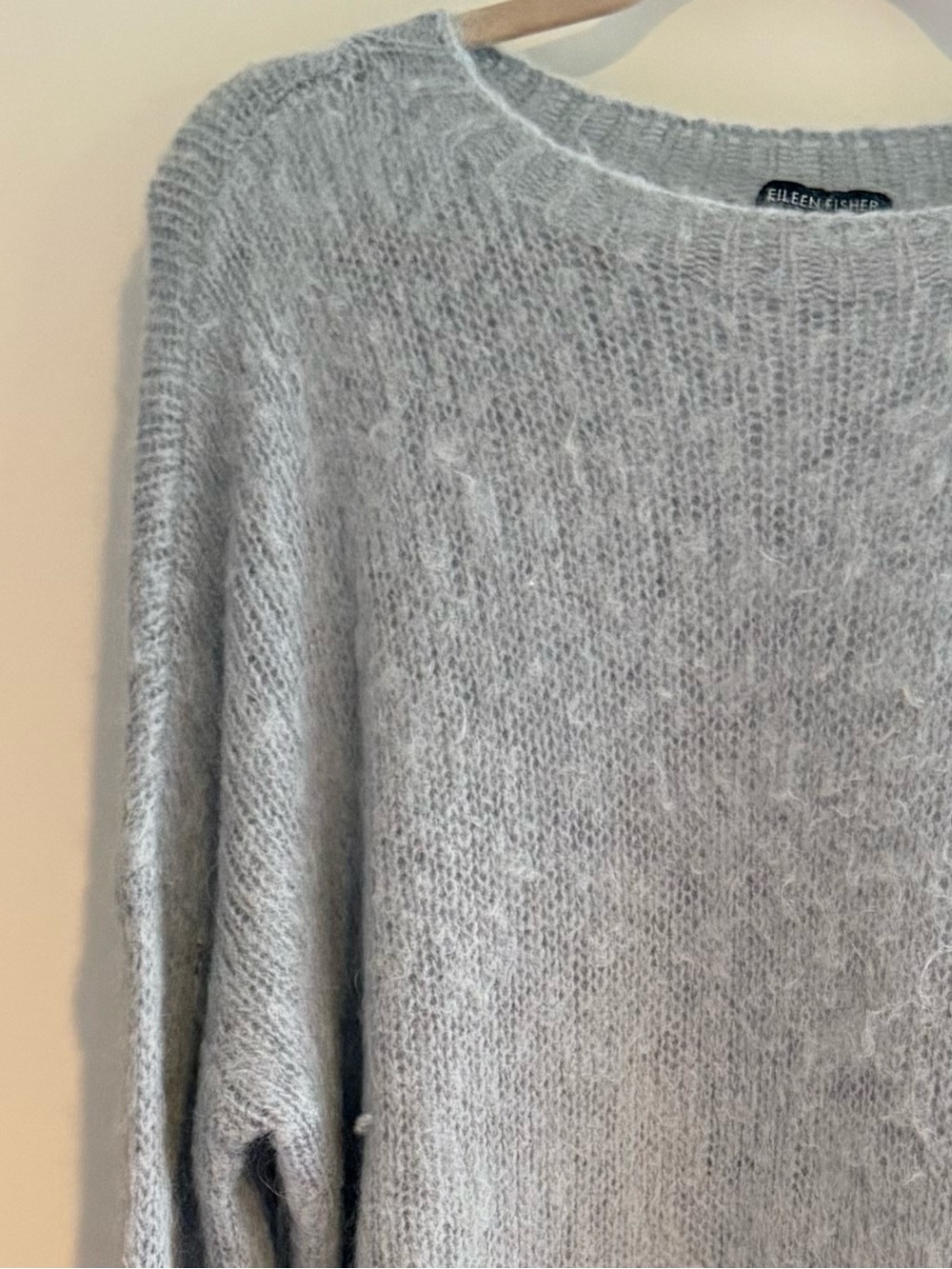 Eileen Fisher Light Blue Crewneck Sweater - Picture 3 of 4